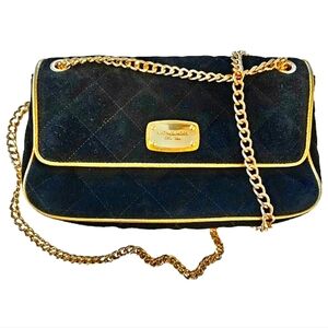 Michael Michael Kors Black Jet Set Quilted Flap Bag